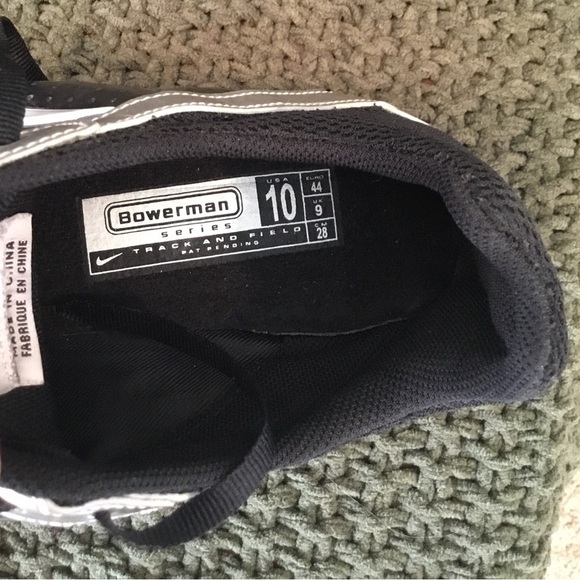 Nike Bowerman Men's Track & Field Shoes Black/Silver, Adjustable Velcro; Size 10 - Picture 14 of 15